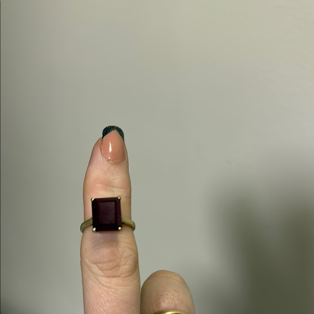 Gold And Red Statement Ring With Bold Design - image 4